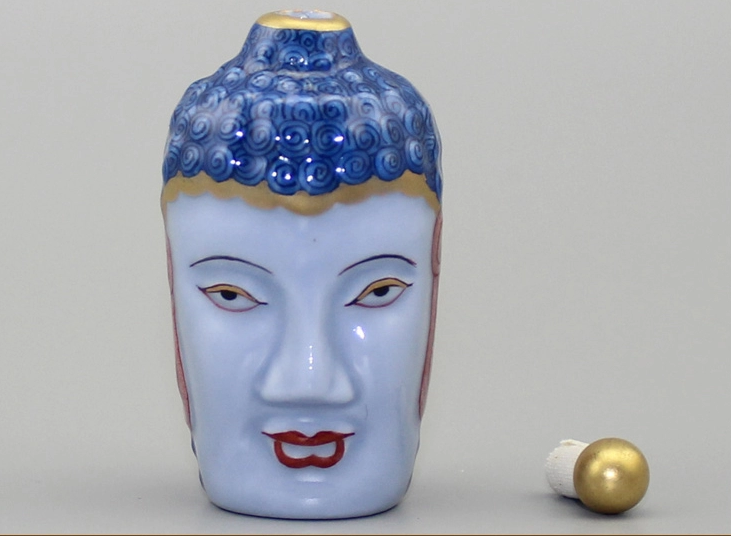 佛光普照手繪描金鼻煙壺如來佛祖掛飾護(hù)身符