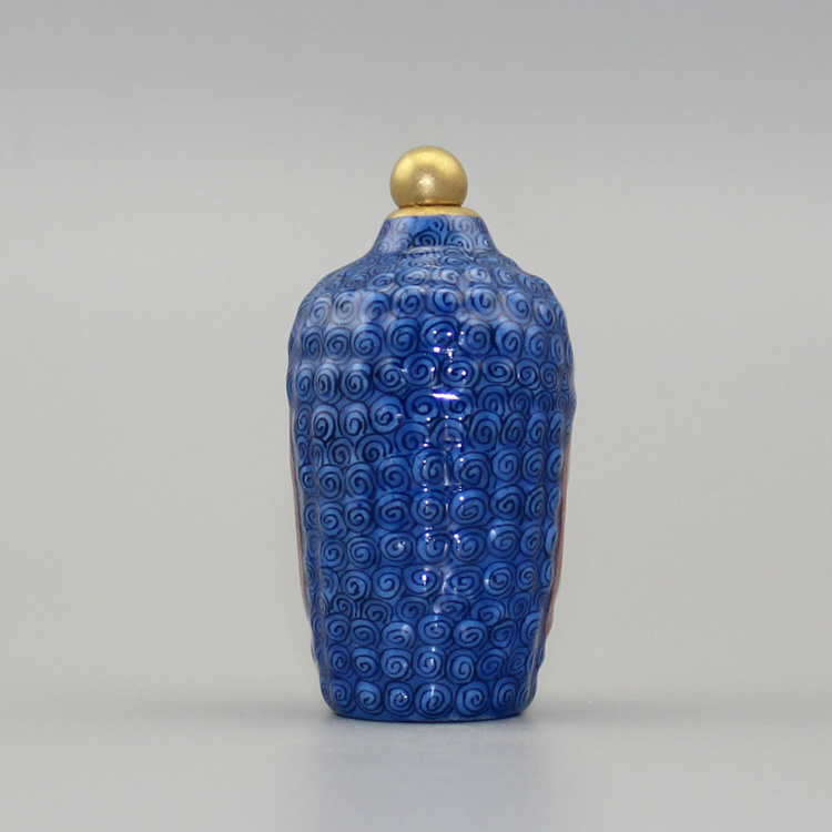 佛光普照手繪描金鼻煙壺如來佛祖掛飾護(hù)身符