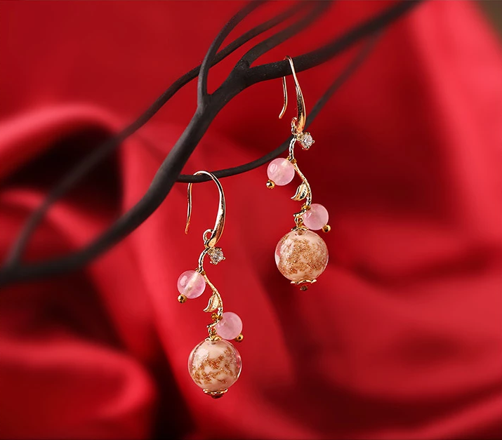 匠心啟航閱讀古典氣質(zhì)琉璃耳墜超仙耳環(huán)