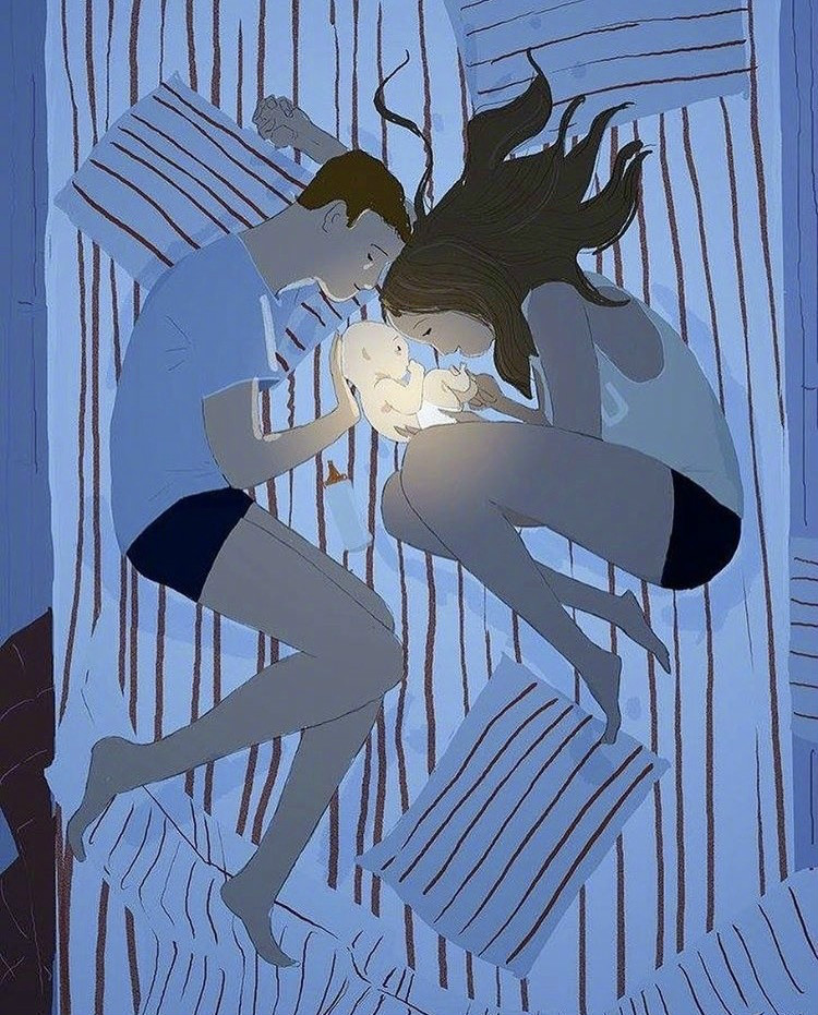 兩個(gè)人的時(shí)光，唯美插畫(huà)