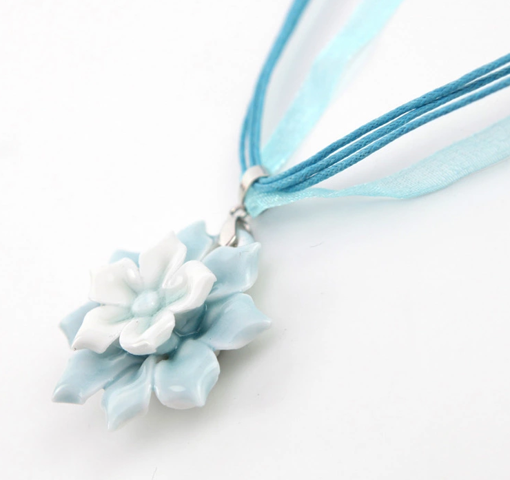 古風白袂青衫匠心啟航閱讀手工陶瓷項鏈