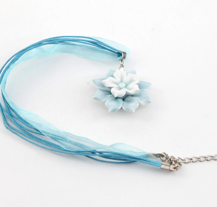 古風白袂青衫匠心啟航閱讀手工陶瓷項鏈