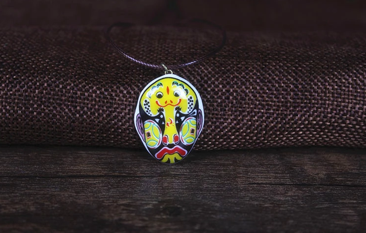 匠心啟航閱讀京劇臉譜陶瓷吊墜手工項(xiàng)鏈
