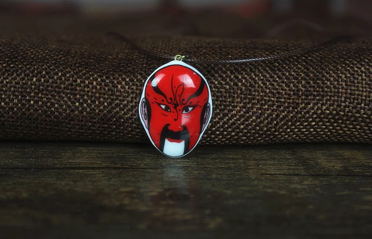 匠心啟航閱讀京劇臉譜陶瓷吊墜手工項(xiàng)鏈