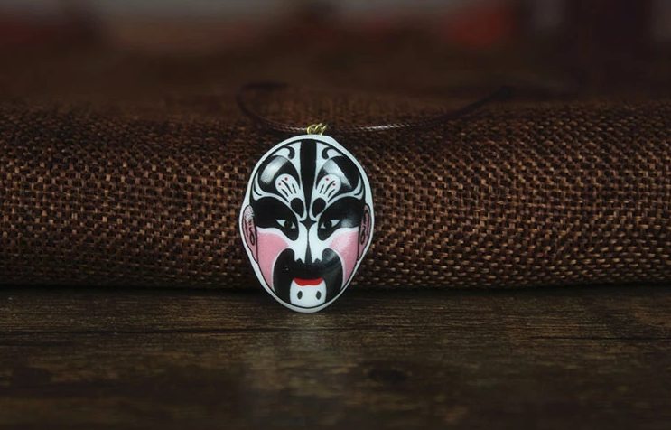 匠心啟航閱讀京劇臉譜陶瓷吊墜手工項(xiàng)鏈