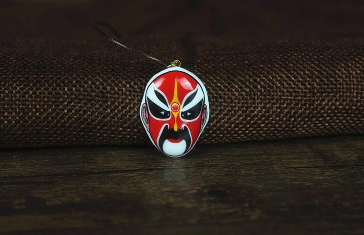 匠心啟航閱讀京劇臉譜陶瓷吊墜手工項鏈