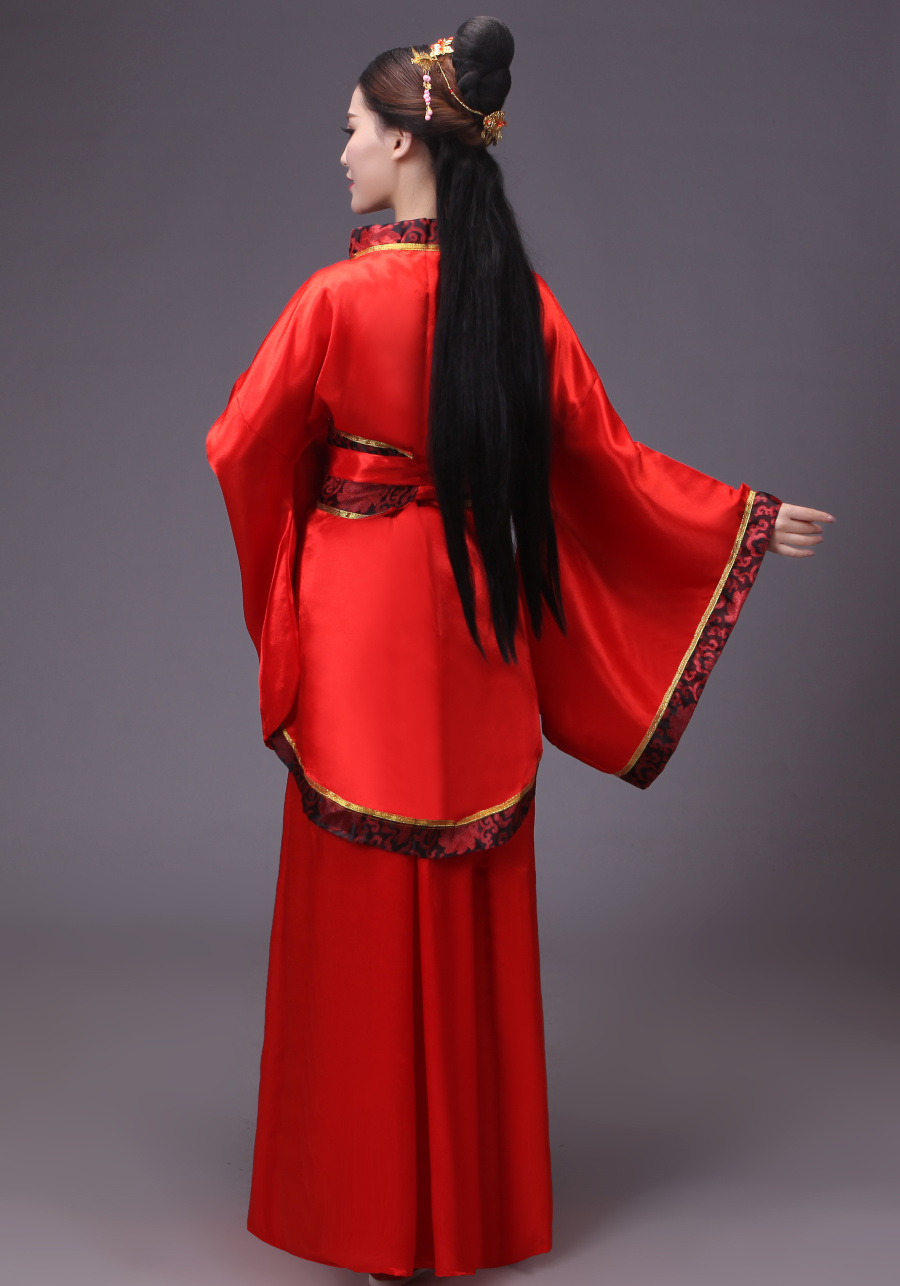 經(jīng)典中國(guó)紅漢服古裝美女圖片