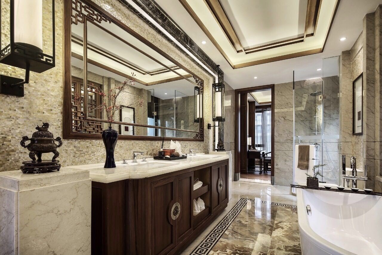 龍光御海天禧別墅樣板房，高端大氣的新中式豪