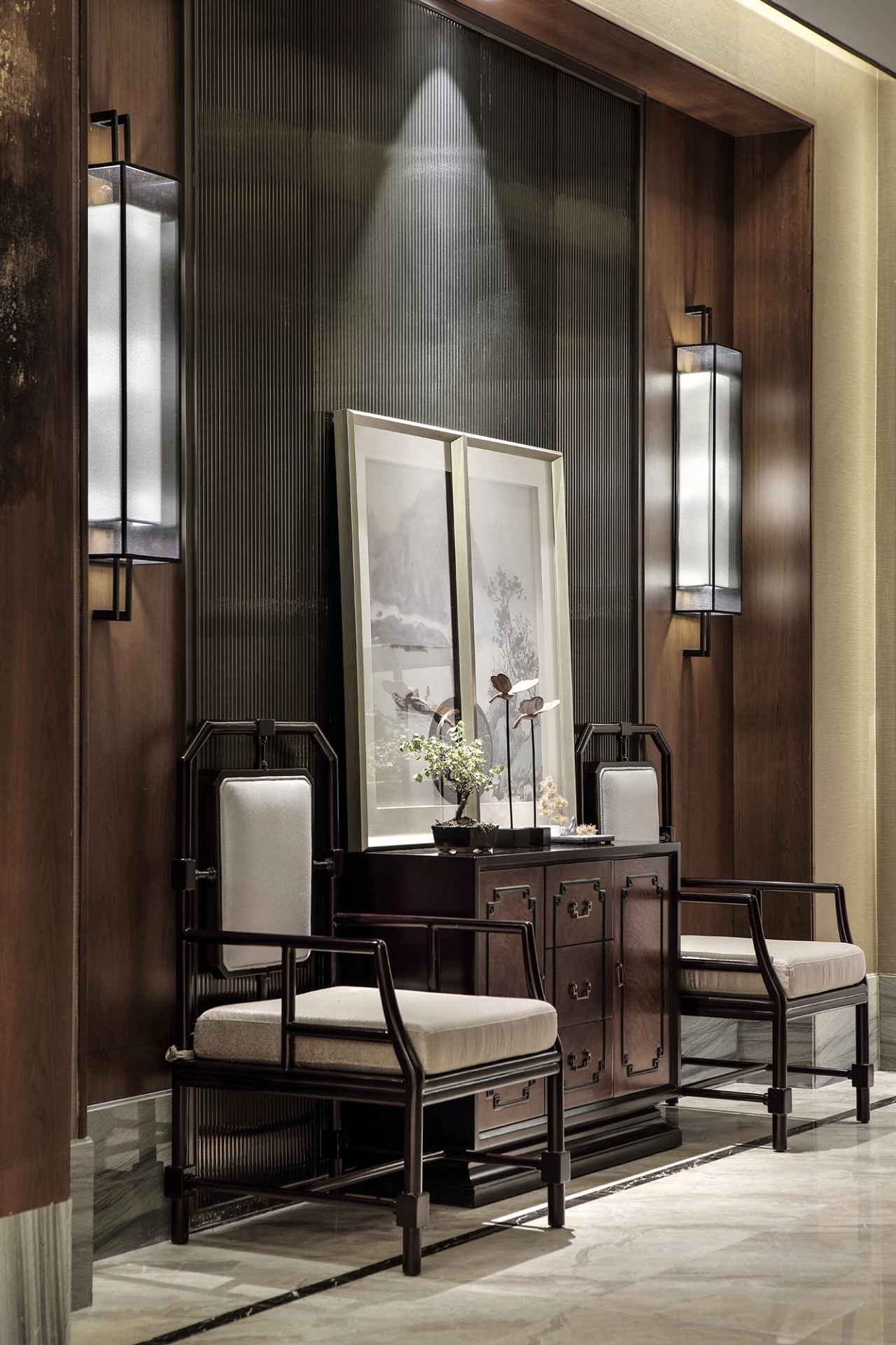 龍光御海天禧別墅樣板房，高端大氣的新中式豪