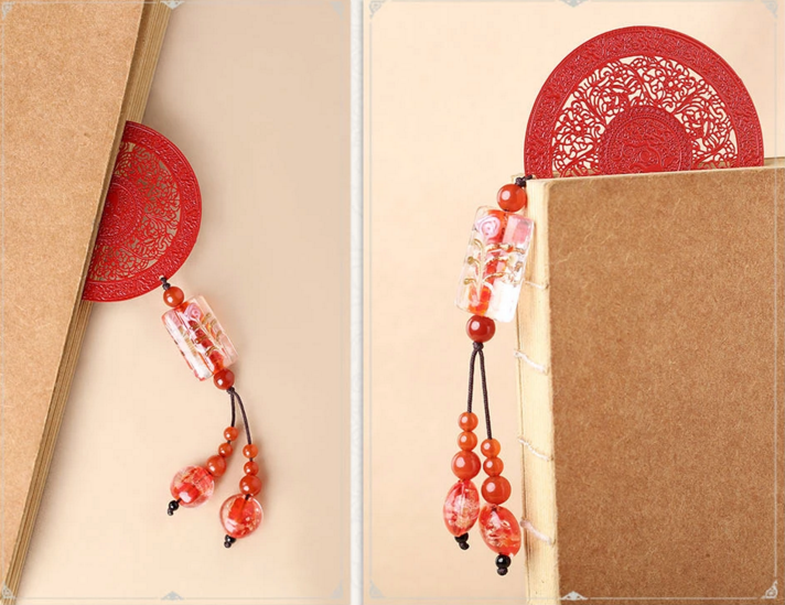 匠心啟航閱讀古典紅色古風(fēng)金屬小清新書簽