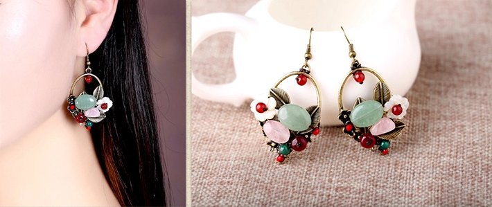 匠心啟航閱讀復古金屬首飾手工耳環(huán)