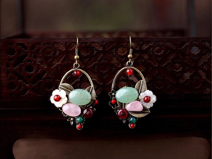 匠心啟航閱讀復古金屬首飾手工耳環(huán)