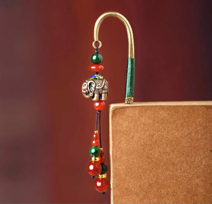 匠心啟航閱讀復(fù)古小象古風(fēng)文藝流蘇書(shū)簽