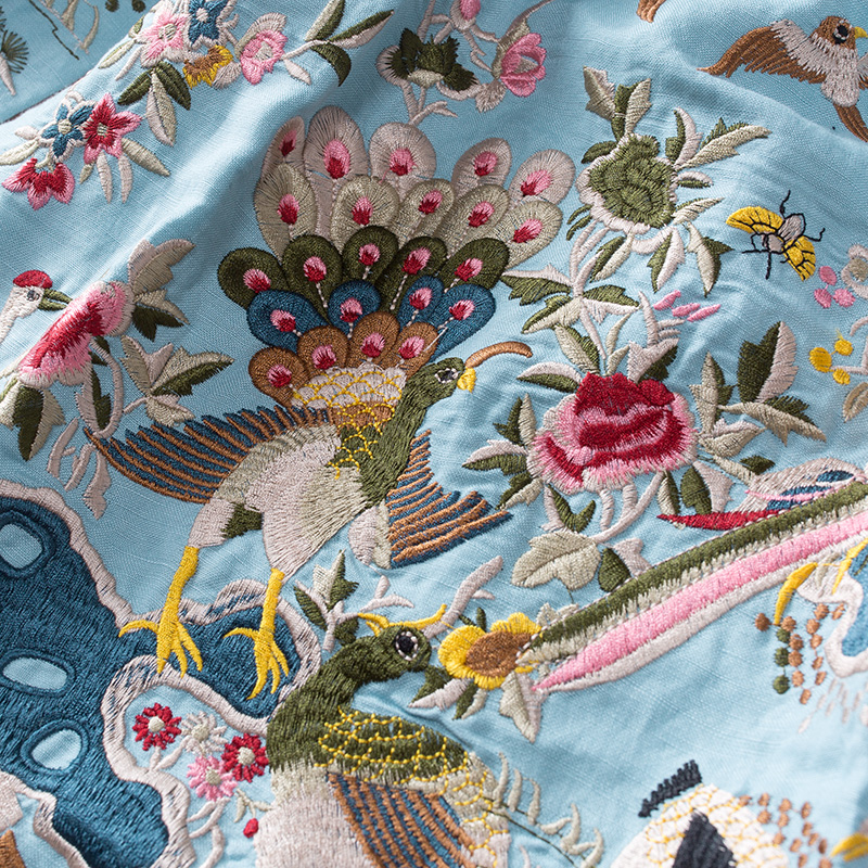 匠心啟航閱讀亞麻刺繡復(fù)古唐裝圖片