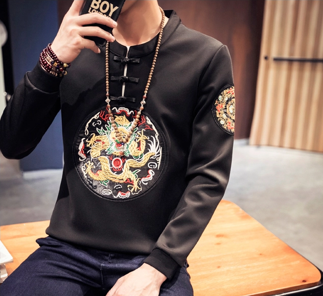 匠心啟航閱讀刺繡龍袍復(fù)古衛(wèi)衣唐裝