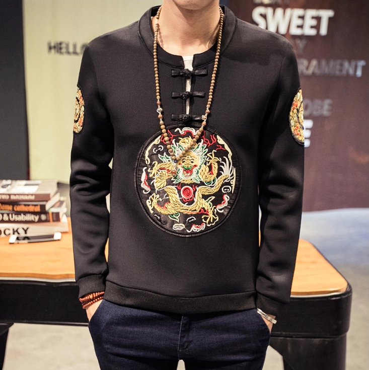 匠心啟航閱讀刺繡龍袍復(fù)古衛(wèi)衣唐裝