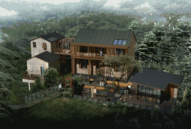 新安江畔谷掌民宿，莊園里享受青山環(huán)繞的美景