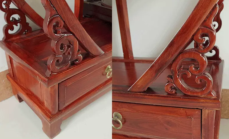 南榆木木展示架，中式古典實(shí)木隔斷博古架