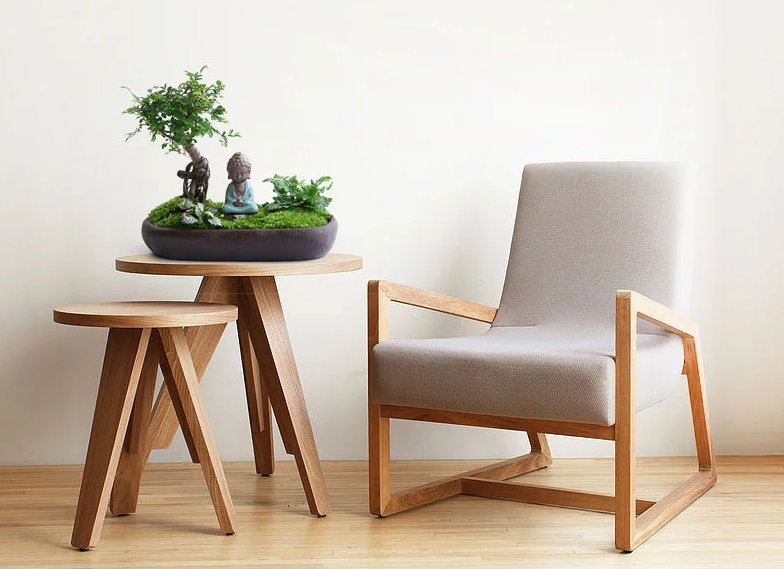 禪意桑榆樹組合盆栽，菖蒲綠植盆景圖片