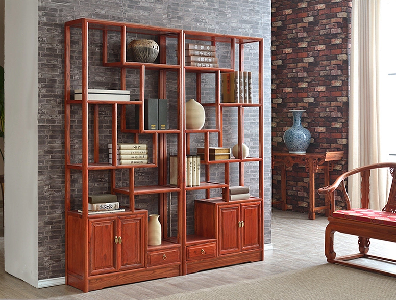 明清古典家具，實木南榆木中式博古架