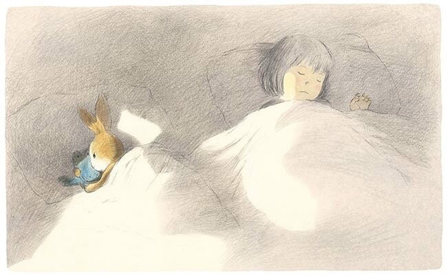 溫暖的故事彩鉛手繪插畫(huà)圖片