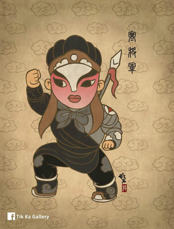 用國劇風(fēng)重新詮釋復(fù)仇者聯(lián)盟插畫欣賞