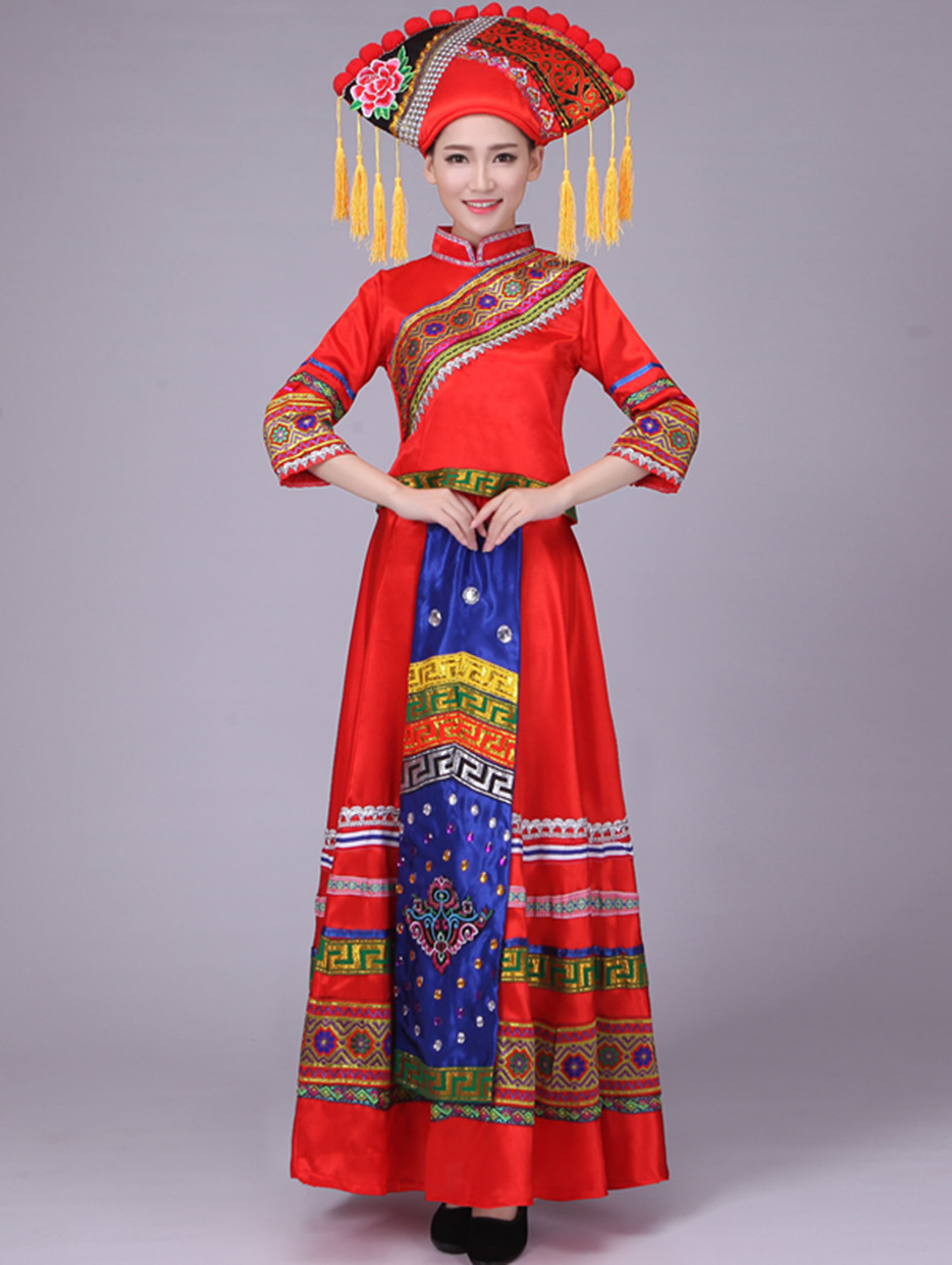 廣西壯族舞蹈民族服裝，苗族少數(shù)民族服裝圖片