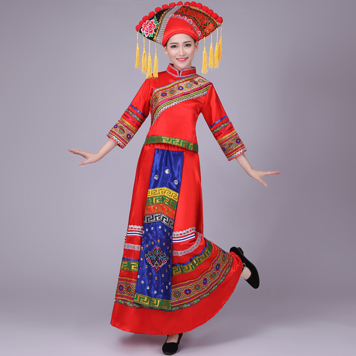 廣西壯族舞蹈民族服裝，苗族少數(shù)民族服裝圖片