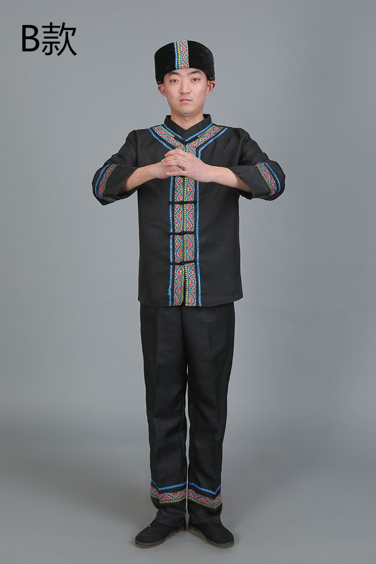 各種民族風味苗族男款少數(shù)民族服裝
