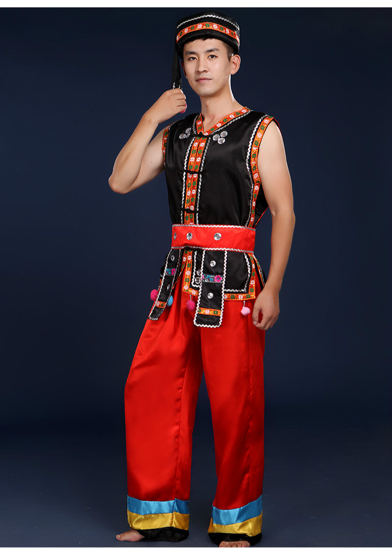 土家族壯族打鼓民族服飾，苗族男少數(shù)民族服裝