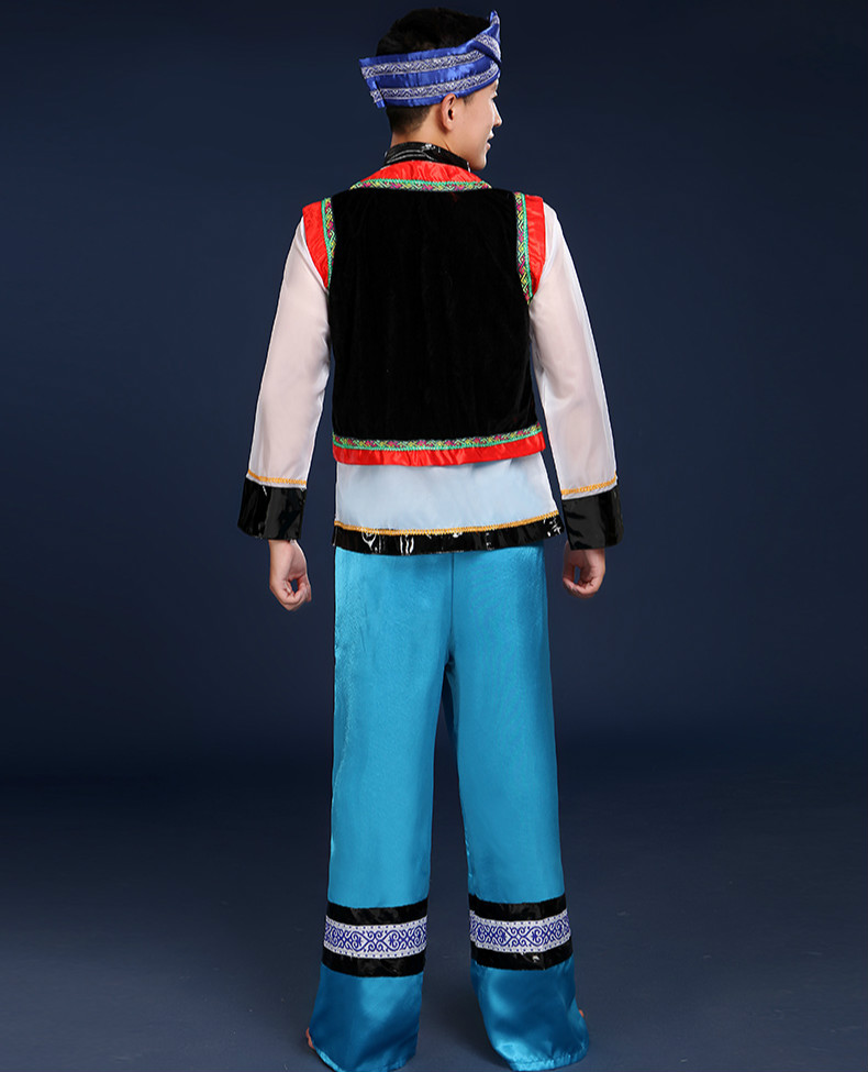 彝族舞蹈民族服飾，男款少數(shù)民族服裝