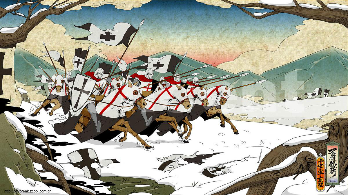 《刀鋒鐵騎》長卷，精美插畫