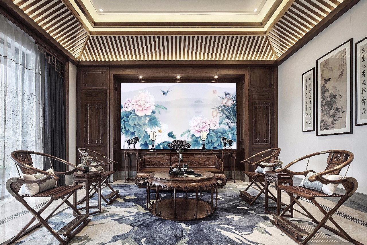 裝修設(shè)計(jì)：新中式客廳最有范的待客之道！
