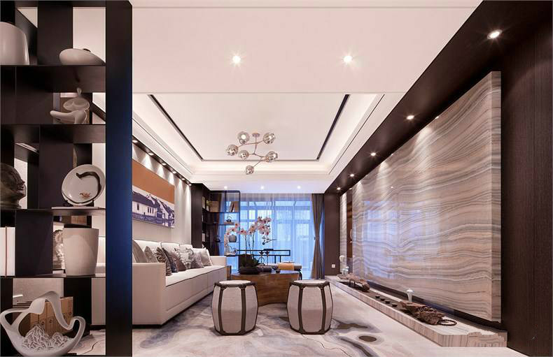 裝修設(shè)計(jì)：新中式客廳最有范的待客之道！