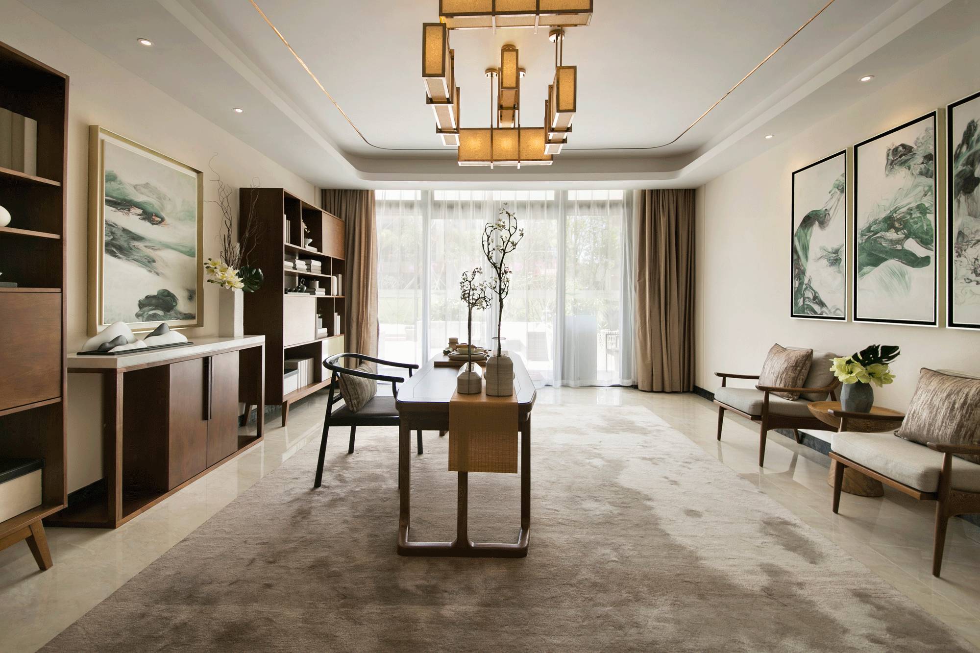 裝修設(shè)計：新中式客廳最有范的待客之道！