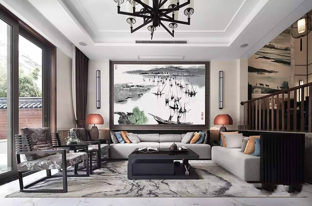 裝修設計：新中式客廳最有范的待客之道！