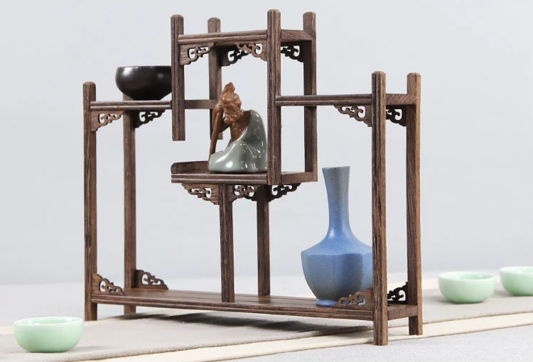 20款東方古韻的雞翅木實木中式博古架造型