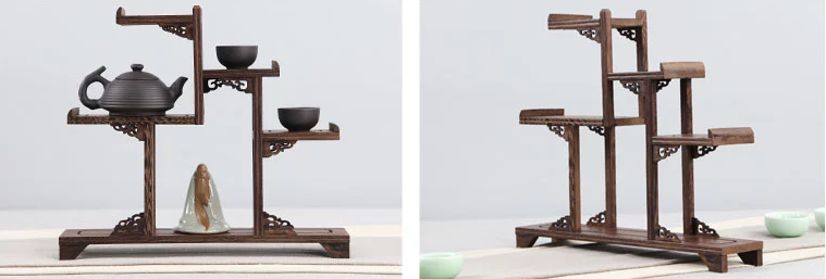 20款東方古韻的雞翅木實木中式博古架造型