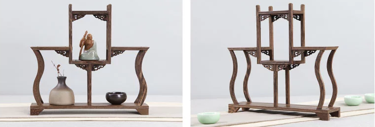 20款東方古韻的雞翅木實木中式博古架造型