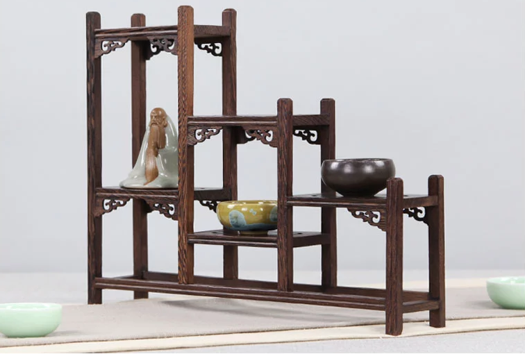 20款東方古韻的雞翅木實木中式博古架造型