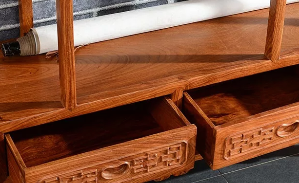 刺猬紫檀木置物架古董架，中式實木寶瓶博古架