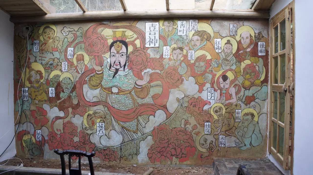 中國(guó)古代神話色彩的壁畫(huà)作品