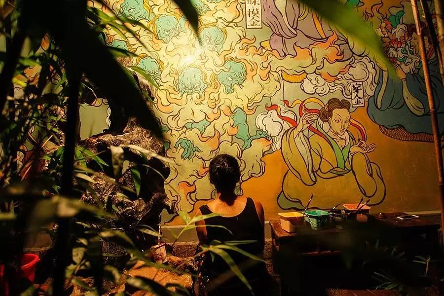 中國(guó)古代神話色彩的壁畫(huà)作品