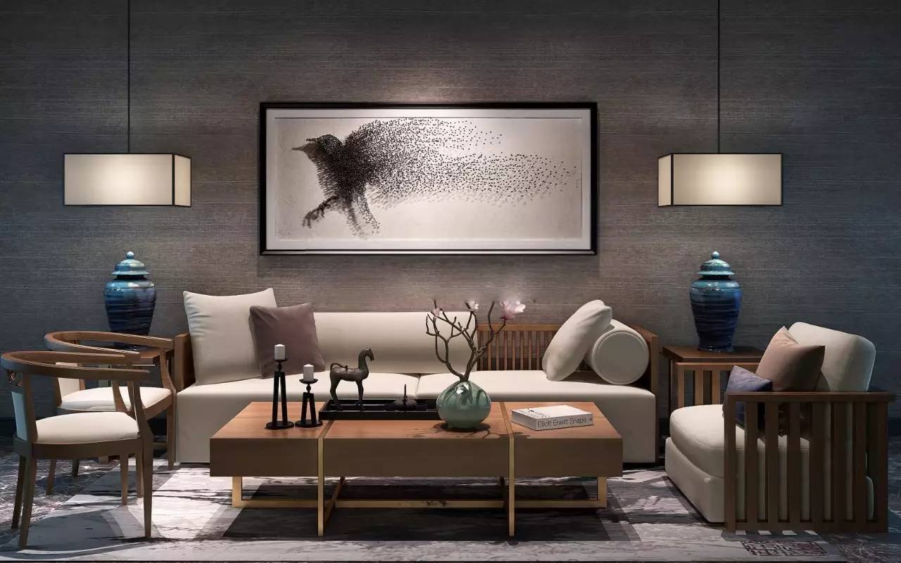 沙發(fā)墻裝修設(shè)計，最美不過新中式