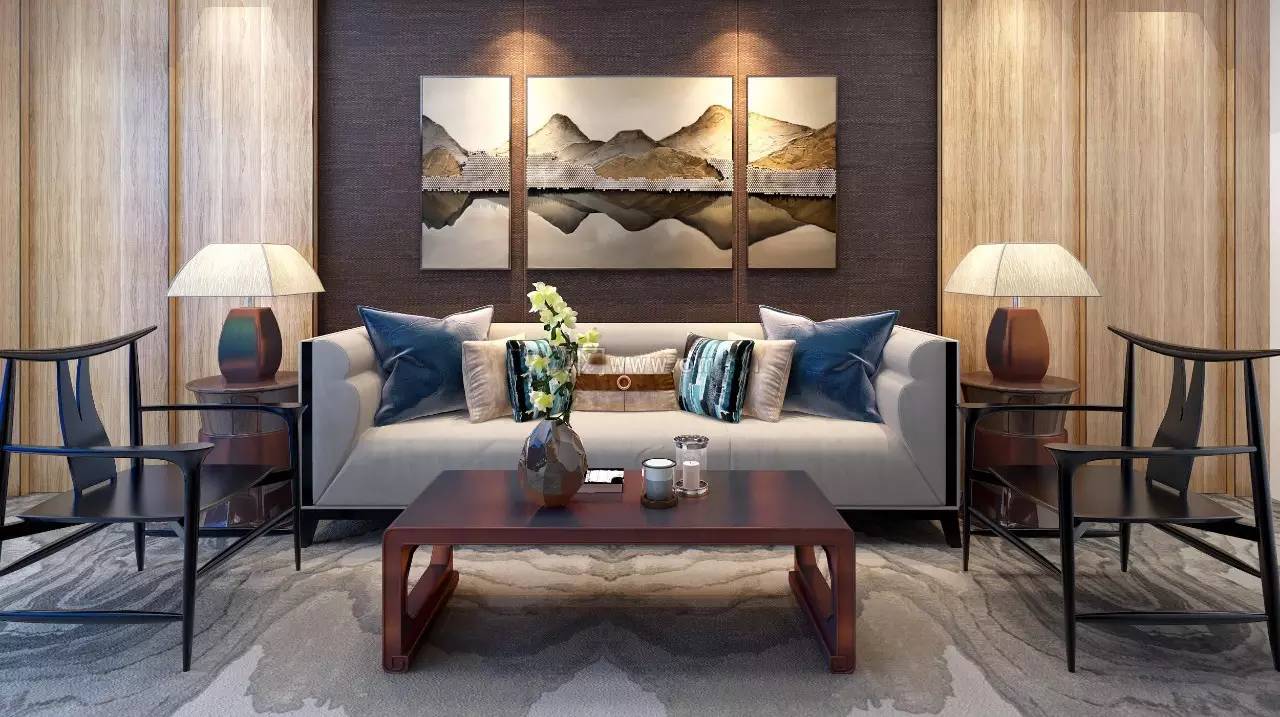 沙發(fā)墻裝修設(shè)計，最美不過新中式