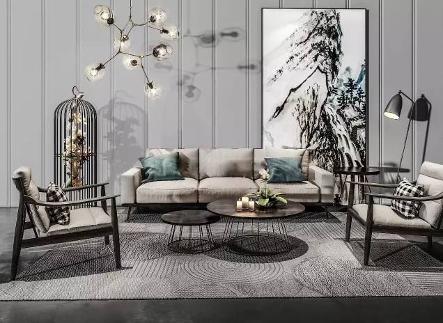 沙發(fā)墻裝修設(shè)計，最美不過新中式