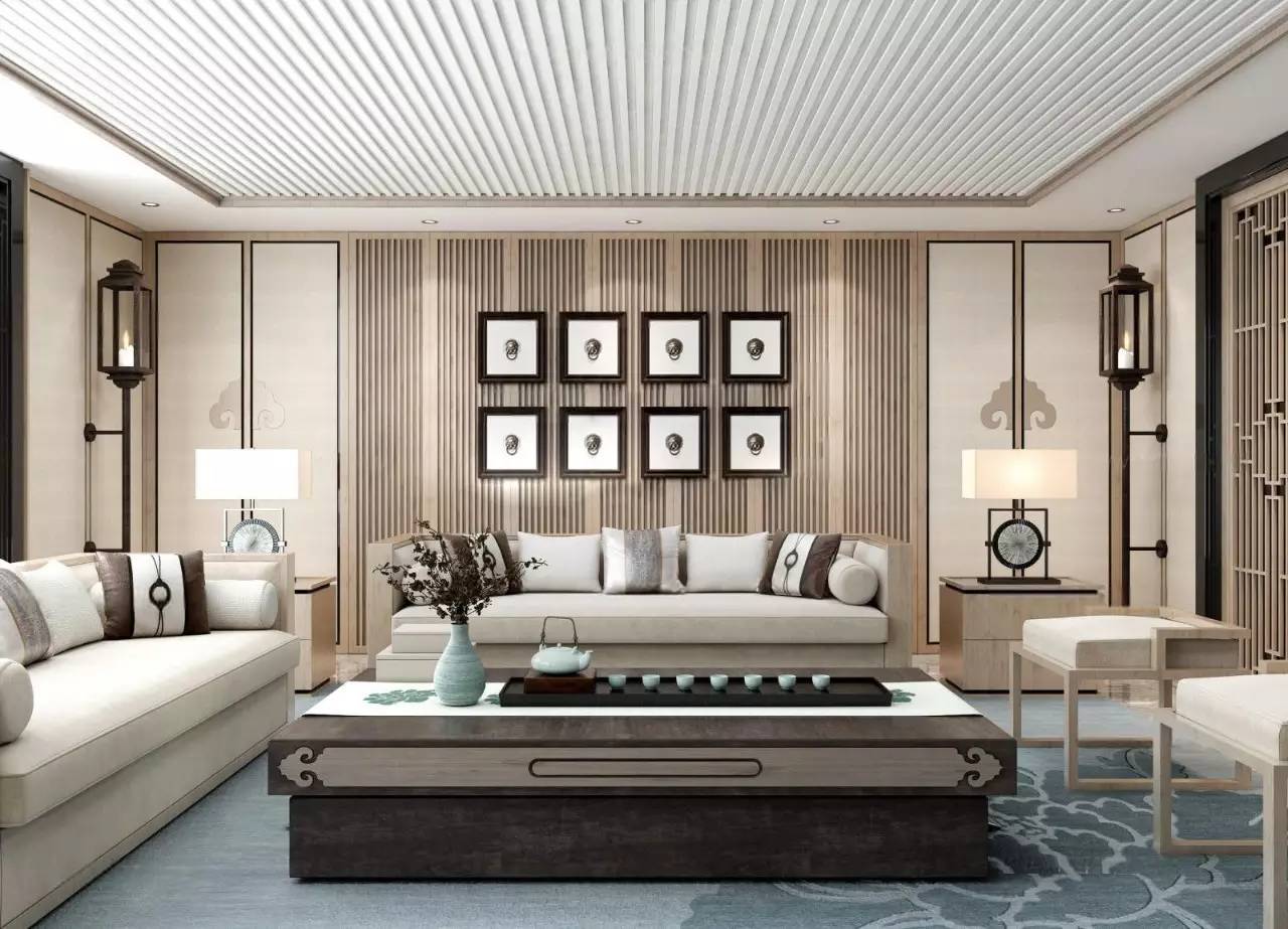 沙發(fā)墻裝修設計，最美不過新中式