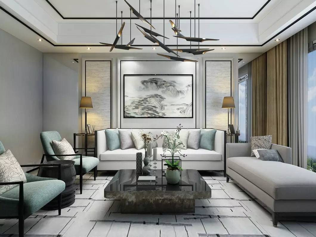 沙發(fā)墻裝修設計，最美不過新中式