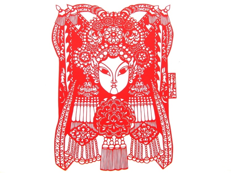 十款匠心啟航閱讀手工京劇臉譜剪紙工藝品