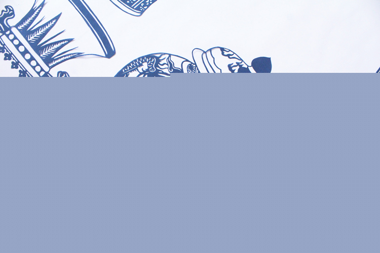 唐宋元明清大幅青花瓷純手工剪紙藝術(shù)